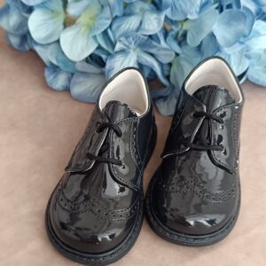 Scarpe blu lucide cerimonia bimbo