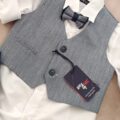 Completo blu con gilet cerimonia bimbo