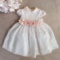 Abito rosa battezzo bambina