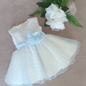 Abito azzurro a pois